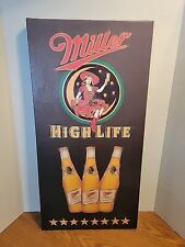Miller High Life Beer Girl On The Moon Canvas Painting Sign Game Room Man Cave  picture