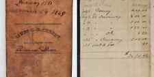 1869 antique JAMES G. McCREERY STORE LEDGER BOOK LEATHER food tobacco picture