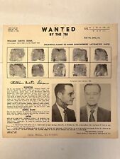 1955 FBI Wanted Mailer William Curtis Dean picture