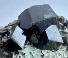 93 GM Top Andradite Garnet Combined With Vesuvianite Crystals Bunch On Mat. PAK picture