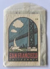Vintage Lindgren-Turner San Francisco California Bridge Travel Decal - New picture