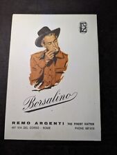 Mint Italy Advertisement Postcard Borsalino Remo Argenti Finest Hatter Rome picture