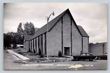 Christian Church Branson Missouri Old Cars Vintage Real Photo Postcard RPPC picture