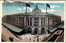 1918 South Station Boston Massachusetts MA Antique Postcard  picture