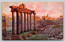 Roman Forum Located in Rome Italy VINTAGE Postcard 0001 picture