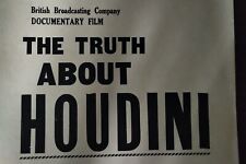BBC Poster The Truth About Houdini from the collection of the Houdini Museum picture