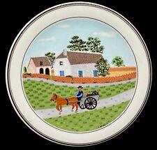 Villeroy & Boch Design Naif Porcelain Trivet Hot Plate Horse Buggy 6.25 inches picture