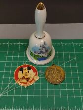 LOT VTG  Walt Disney World  Bell/20 year token 71'-91'/Mickey Club pendant  picture