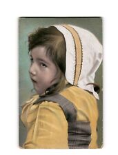 Vintage Postcard Girl in Bonnet, Mailed 1910 picture
