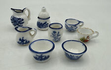 Delft Blue Miniatures Lot Dollhouse Display Windmills Floral + Extra picture