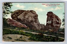 New Haven CT-Connecticut, West Rock Park, Judge's Cave Vintage c1912 Postcard picture