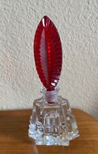 1920's- 30's Czech Perfume Bottle with Red Stopper picture
