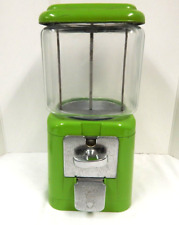 VTG Acorn Gumball Machine Rare Green Color Penny Nickel or Dime Works Great picture