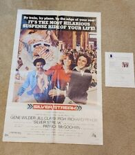 Silver Streak Gene Wilder +1 Signed 27x41 Full Poster Autograph BAS Beckett picture