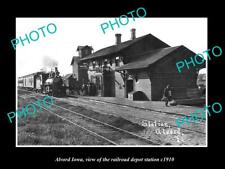 OLD 6 X 4 HISTORIC PHOTO OF ALVORD IOWA, THE RAILROAD DEPOT STATION c1910 picture