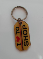 I Love to Shop Novelty Keyring Charm picture