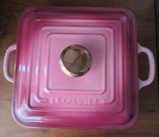 Le Creuset  Berry Pink Signature Cocotte Square 24cm 9.4in  2.8L Copper Knob picture