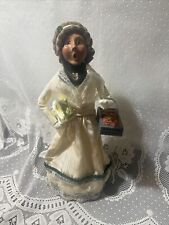 BYERS CHOICE CAROLERS DOLL HOLDING BASKEY APPLES CHRISTMAS PACKAGE VICTORIAN picture