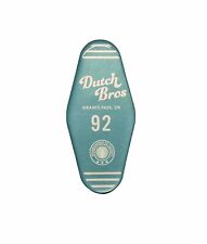 Dutch Bros Vintage Hotel Room Key 3D Puffy Grants Pass Teal Sticker June 2021 picture