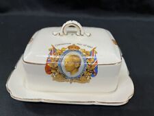Edward VIII Coronation Covered Butter Dish Unique Royal Collectible picture