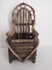 Antique Primitive Folk Art Twig Chair Plant Holder picture