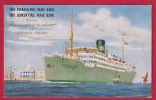 MARITIME MAIL PC POSTCARD  PAQUEBOT MAIL EGYPT KHEDEVIAL MAIL LINE SS PHARAONIC picture