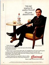 Smirnoff Vodka James Nassikas President Stanford Hotel 1984 Print Ad 8