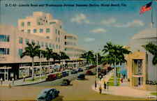 Postcard: D. C. 62-Lincoln Road and Washington Avenue Business Section picture