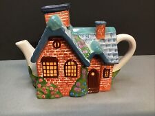 Thomas Kincade Everett’s Cottage Red Brick House Teapot Ceramic 2005 picture