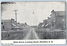 Hartford South Dakota Postcard Main Street Looking South c1910 Vintage Antique picture