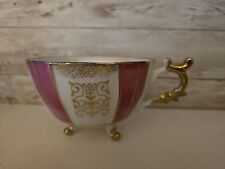 Vintage Gold Plated China Tea Cup Footed Antique picture