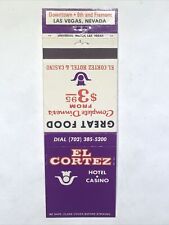 El Cortez Casino Hotel Restaurant Las Vegas Nevada Match Book Cover Matchbox picture