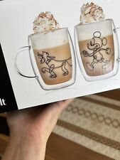 JoyJolt Disney Mickey Mouse & Pluto Coffee/Tea Glass Mugs picture