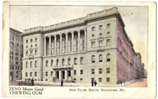 ZENO Means Good CHEWING GUM New Court House Baltimore MD Postcard Advertising picture