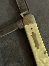 Vintage Imperial Pocket Knife Brass Celluloid Mother of Pearl Project picture