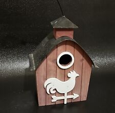 Folk Art Decorative Wooden Birdhouse Beautiful Condition & Color, Rooster. picture