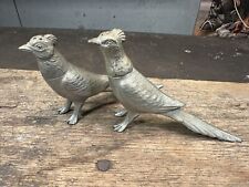 Vintage Silver Plated Pheasants Salt And Pepper Shakers picture