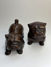 Lot of  2 Vintage Bulldog Figurines picture