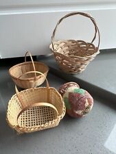 Vtg Antique Lot of  Miniature Baskets Doll picture