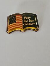 Pray For Our Country Lapel Hat Jacket Pin American Flag Stars & Stripes picture