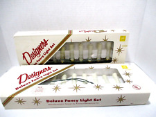 2 Vintage Designers Deluxe Fancy Light Set Clip-On Candles Christmas Tested picture