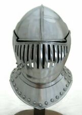 Close Armor Helmet Medieval Warrior 18 Gage Steel Knight Helmet Christmas Gift picture