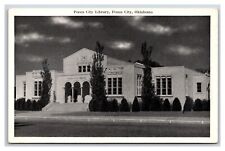 Public Library Building Ponca City Oklahoma OK UNP Graycraft WB Postcard V14 picture