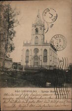 Brazil 1904 Sao Leopoldo-Igreja Matriz Postcard 100c stamp Vintage Post Card picture