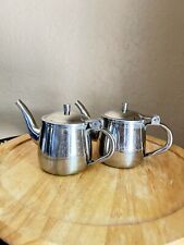 2. Vtg Vollrath Stainless Steel Individual Creamer / Teapot Server picture