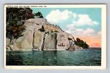 Sebago Lake ME-Maine, Frye's Leap And Images, Antique, Vintage c1925 Postcard picture