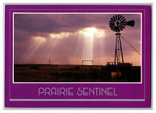 Prairie Sentinel Kansas Windmill Vintage Postcard Continental View Card picture