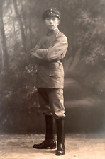 RARE POST WW1  GERMAN STAHLHELM MEMBER EARLY 1920's PHOTO POSTCARD RPPC picture