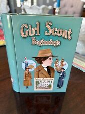 Vintage Girl Scout Beginnings Book Shaped Tin Box Juliette Gordon Low picture