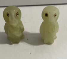 2 Vintage Green Owls 2” Tall picture